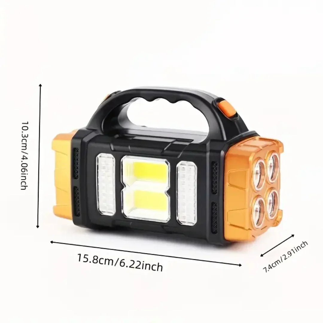 3-in-1 Notfall Taschenlampe mit USB-Ladung und praktischem Tragegriff