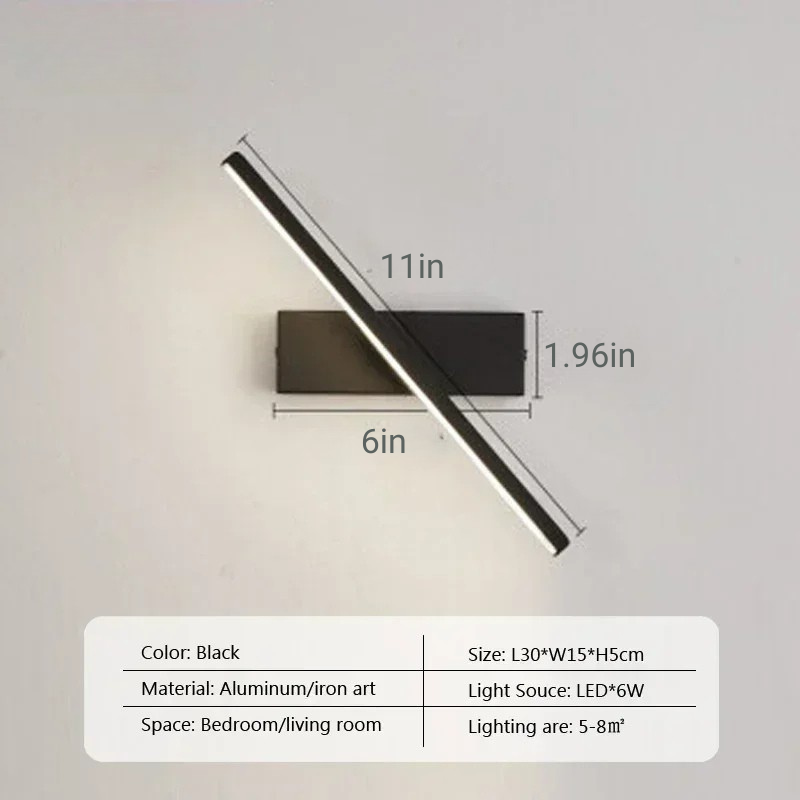 Drehbare Aluminium LED Badezimmer Spiegel Licht Wandmontierte Schminklampe