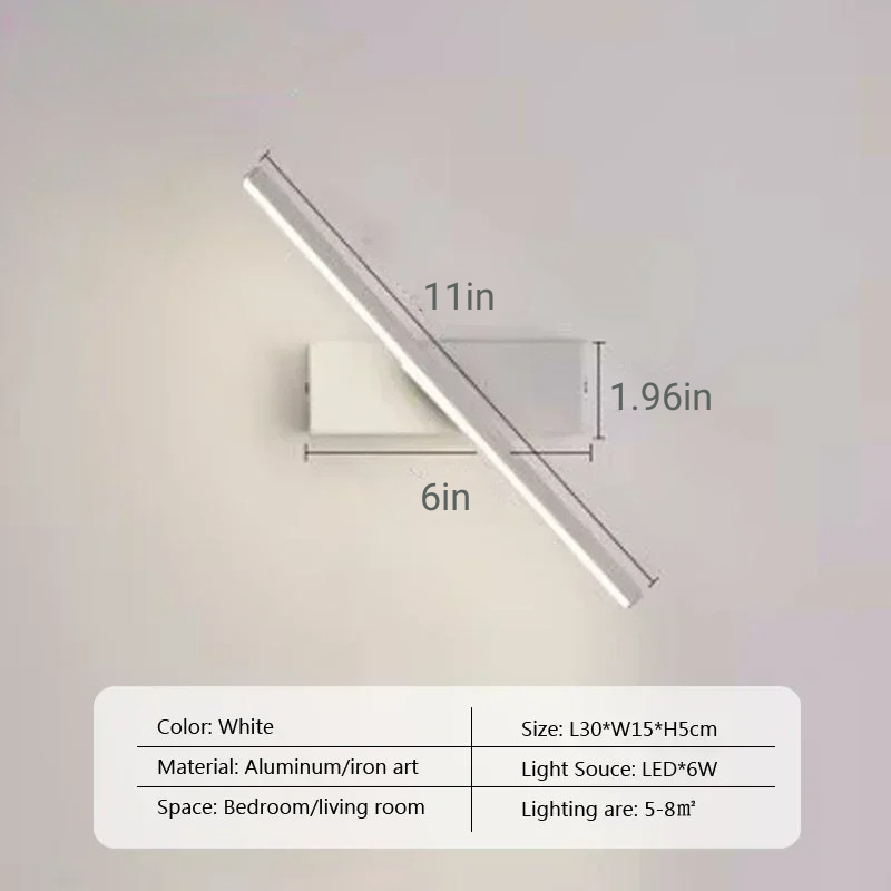 Drehbare Aluminium LED Badezimmer Spiegel Licht Wandmontierte Schminklampe