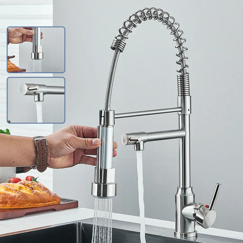 Garduru - Küchenarmatur mit 360° Schwenkfunktion & Ausziehbarem Brausekopf