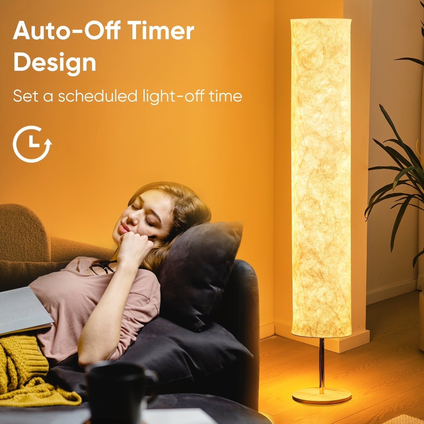 Stehlampe mit sanfter Beleuchtung