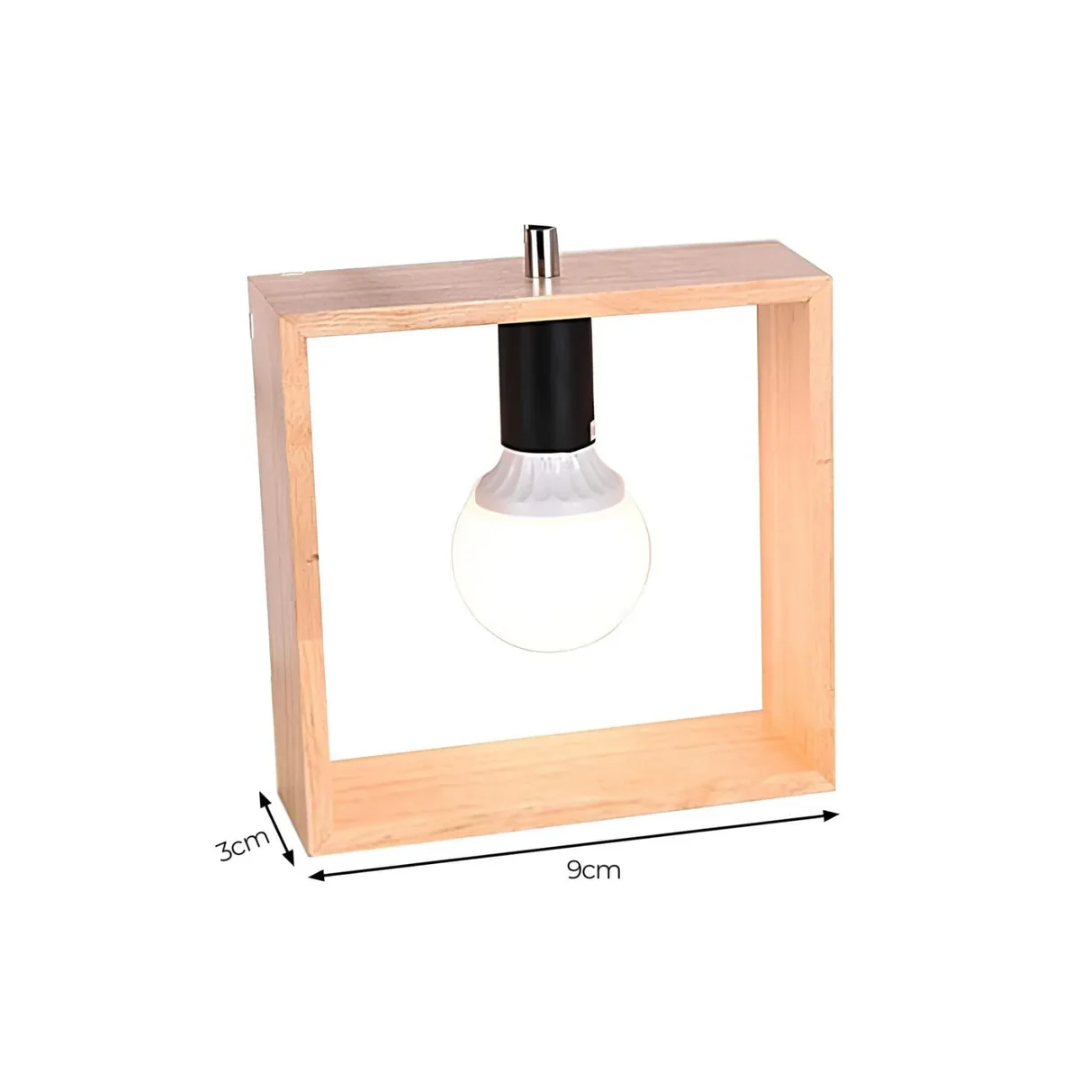 Moderne Tischlampe aus massivem Holz | WoodBeam Luxe