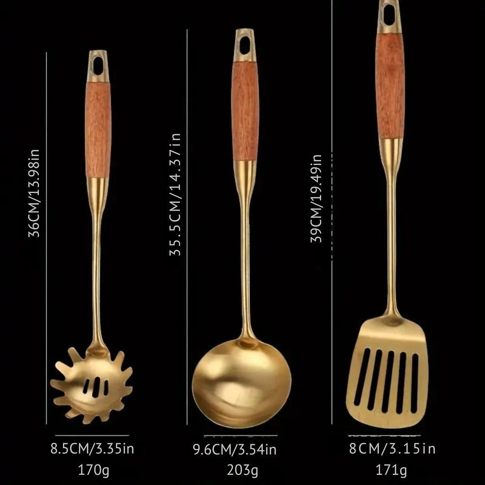 Chef's Choice Goldene Küchenutensilien | 6-tlg. Set