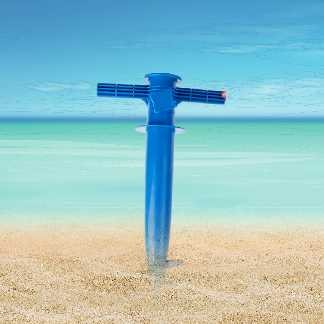 Garduru - Verstellbare Sonnenschirmständer, robuste Bodenanker für Strand und Terrasse