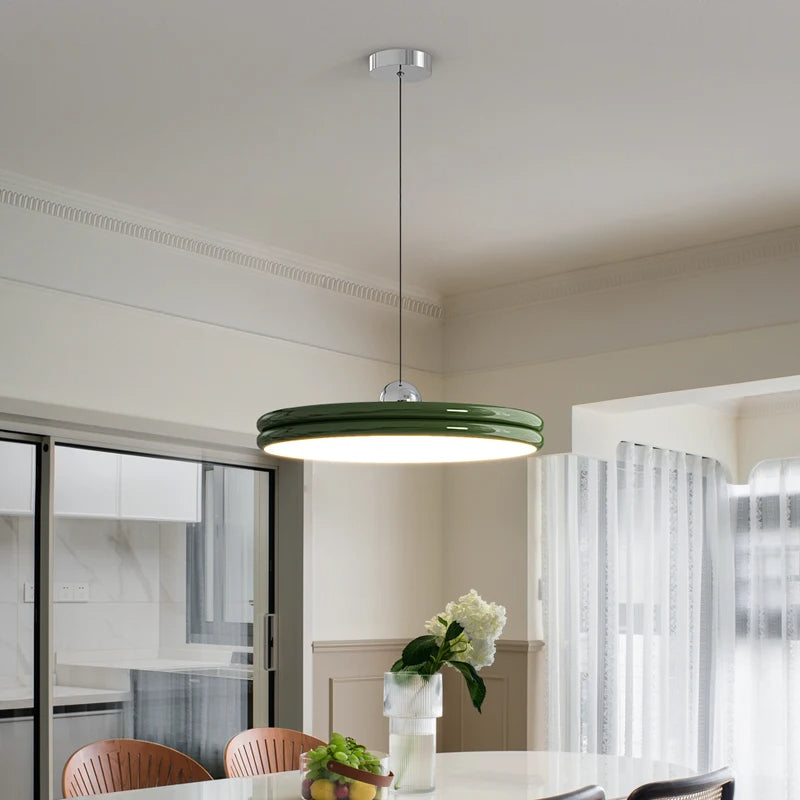 Moderne LED-Hängelampe mit Dimmfunktion und verstellbarer Kabellänge - Pendelleuchte aus Metall und Acryl