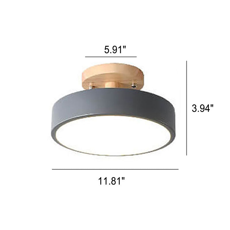 Garduru - Nordic Log Ronde LED Halbeinbaudeckenlampe