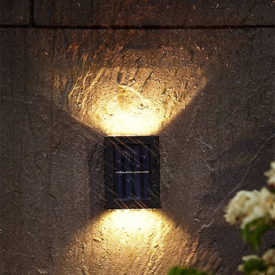 Garduru Solar-LED-Wandlampe für Außenbereich – Energiesparend & Wetterfest