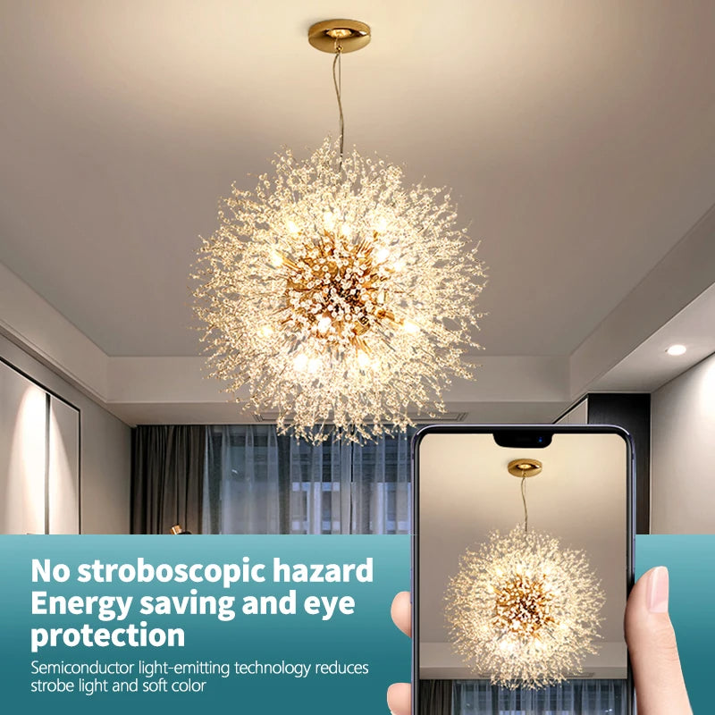 Kronleuchter LED Kristall Luxus - Modernes Design aus verchromtem Metall, LED G9, Elegant und Raffiniert