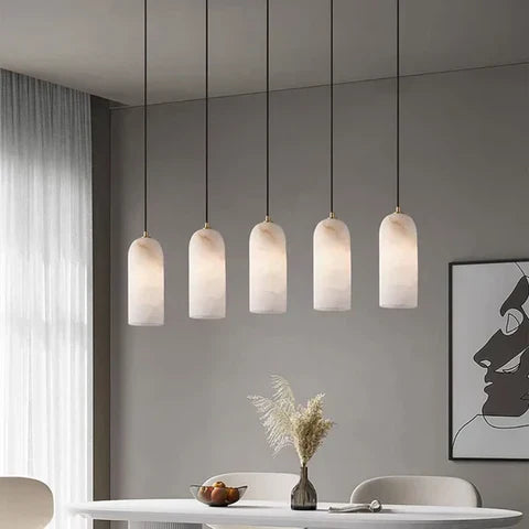 Garduru Marmor-Pendelleuchte | Minimalistisches Design | Luxuriöse Hängelampe | Elegante Beleuchtung