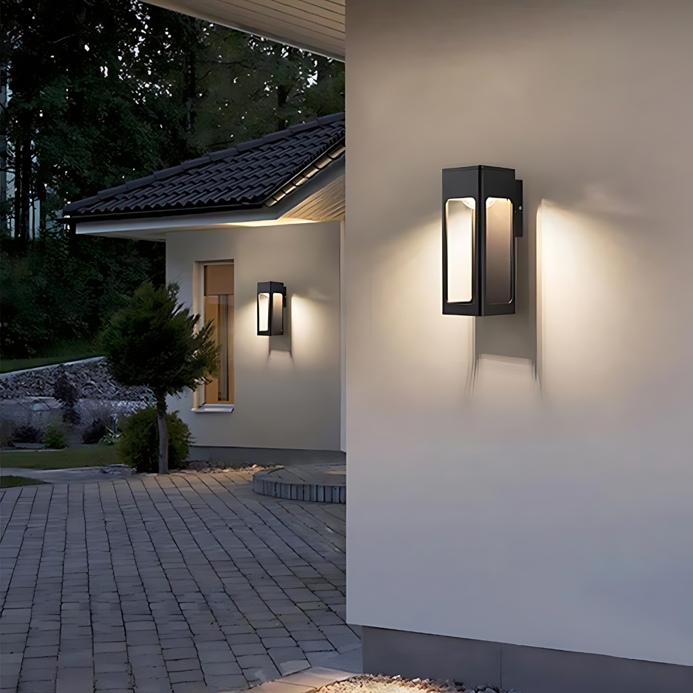 Royaleva Classic Bewegungsmelder Wandleuchte - Innen- & Außen-LED-Licht mit schwarzem Finish