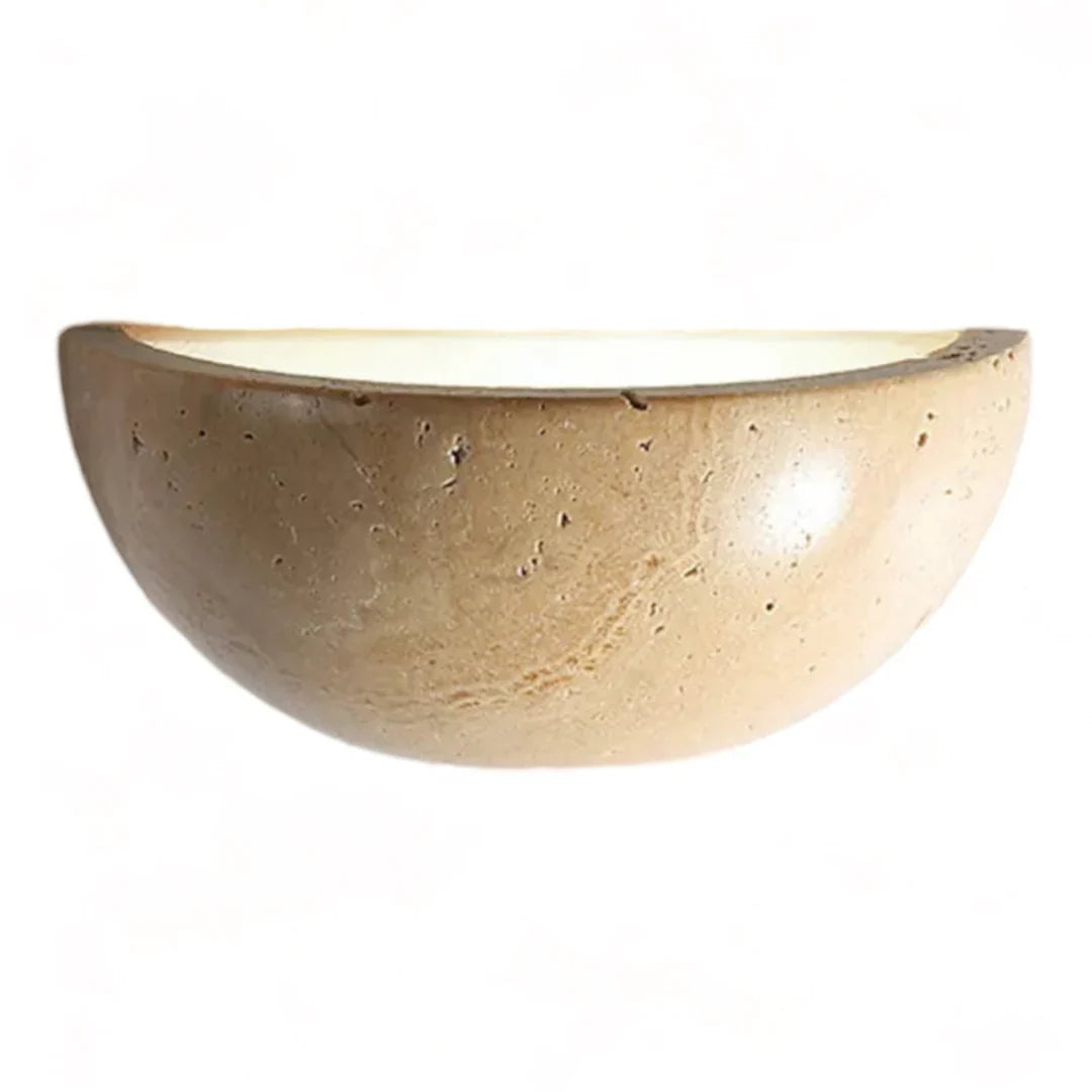 Halbrunde LED Wabi-Sabi Wandlampe