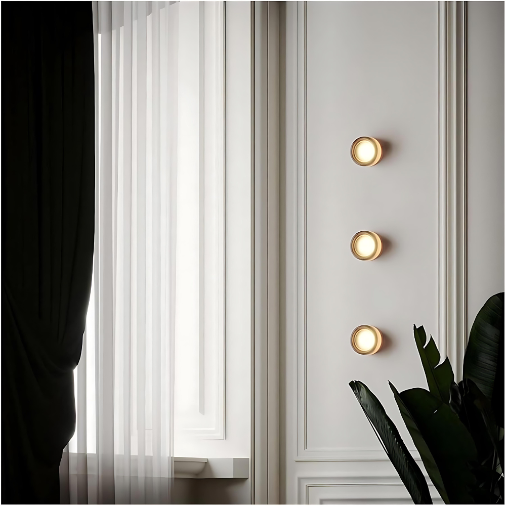 Elegante Aluminium-Wandleuchte mit Umgebungslicht – Moderne Minimalistische Wandleuchte in Rauchgrau, Weiß und Bernstein