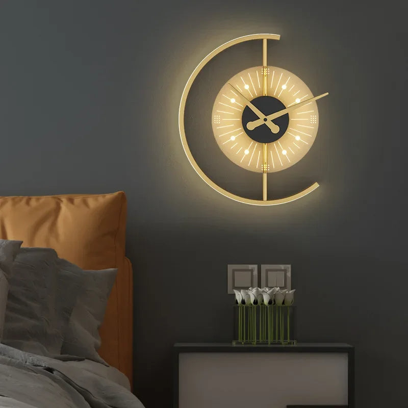 Garduru LED-Wandlampe | Stilvolles Uhr-Design | Dimmbar & Anpassbar