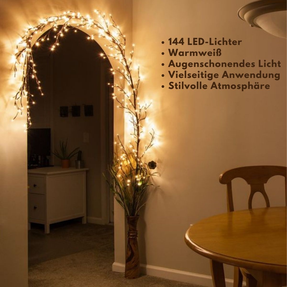 Garduru Weinreben-Lichterkette