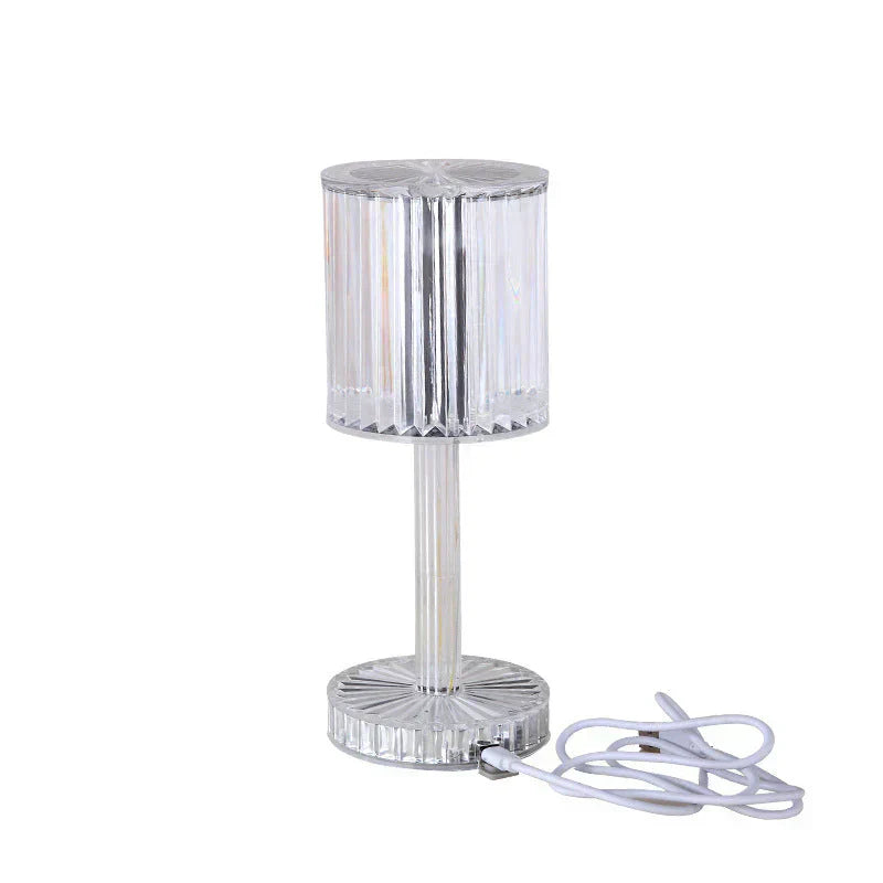 Elegante dimmbare Kristall-Tischlampe