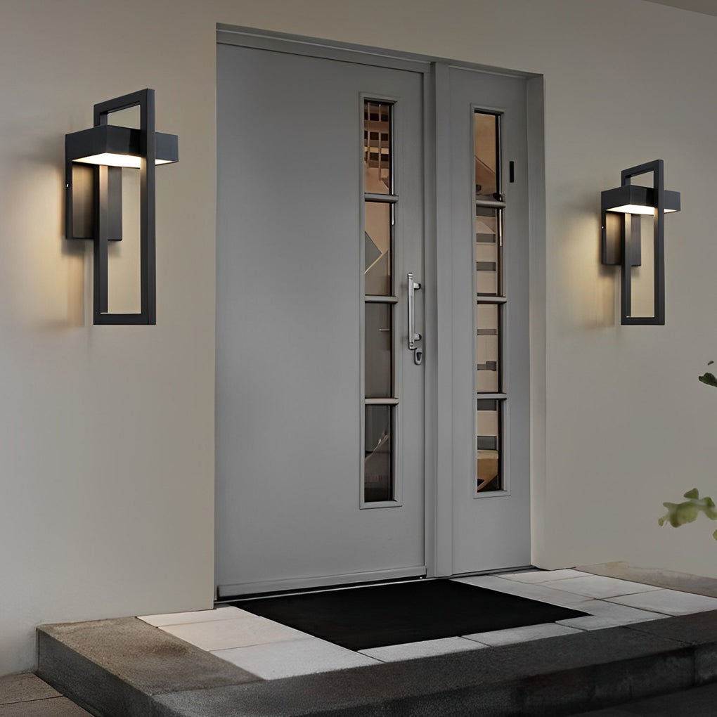 Außenwandleuchte Moderne Schwarze LED-Lampe