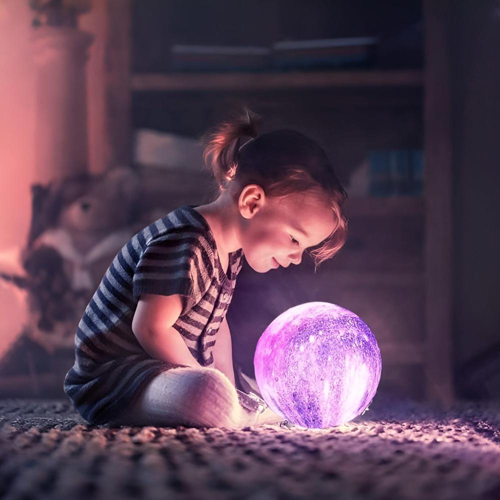 3D Farbige Mondlampe