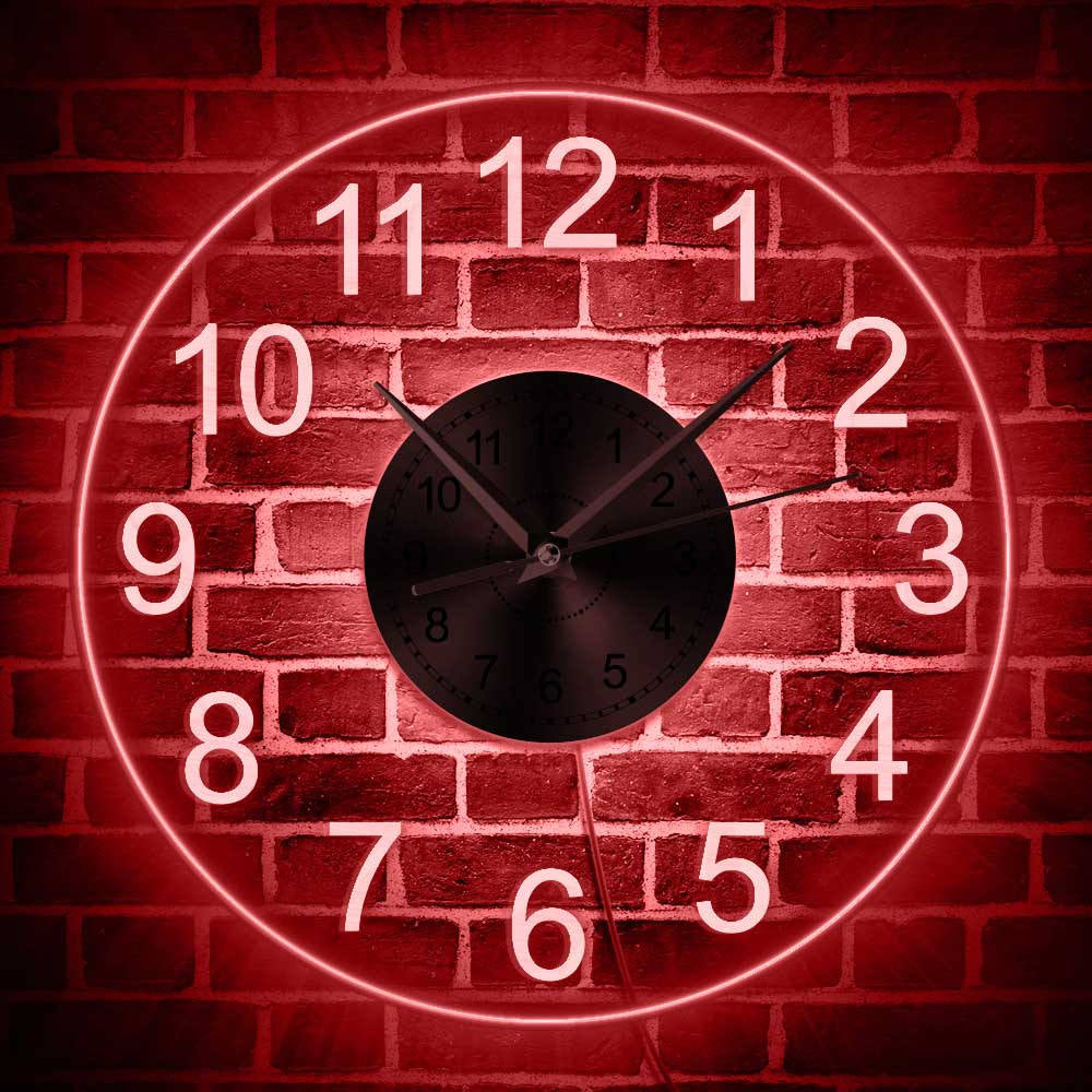 LED Wanduhr mit Acryl-Design für Wohn- und Bürodeko