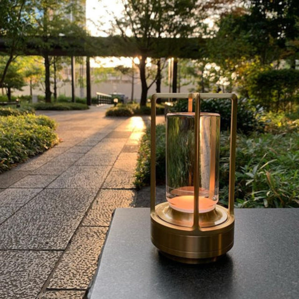 LumiNordic – Kristall Tischlampe mit dimmbaren LED und wiederaufladbarer Batterie