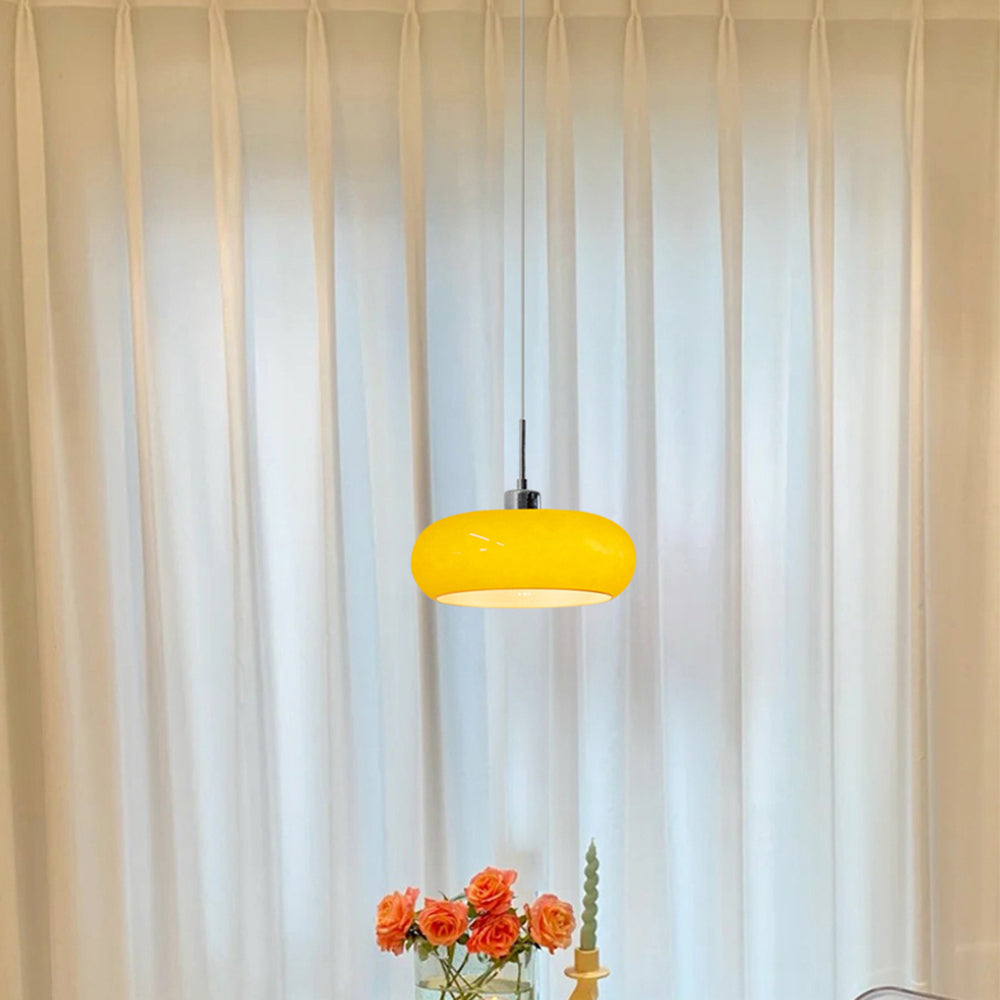Garduru Brot-förmige Glas Pendelleuchte – Modern dimmbare Deckenleuchte (E27, LED enthalten)