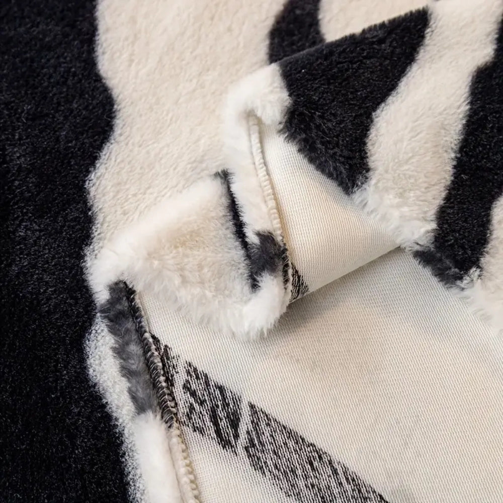 Wild Stripes Zebra Fleece Sofa Bezug