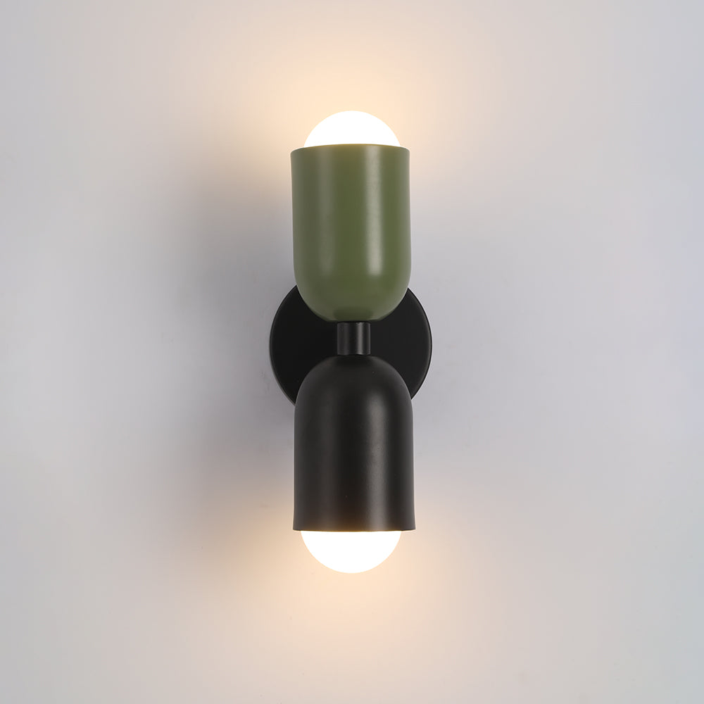 Morandi Moderne LED-Wandleuchte 2-flammig Schwarz Innen/Flur Metall