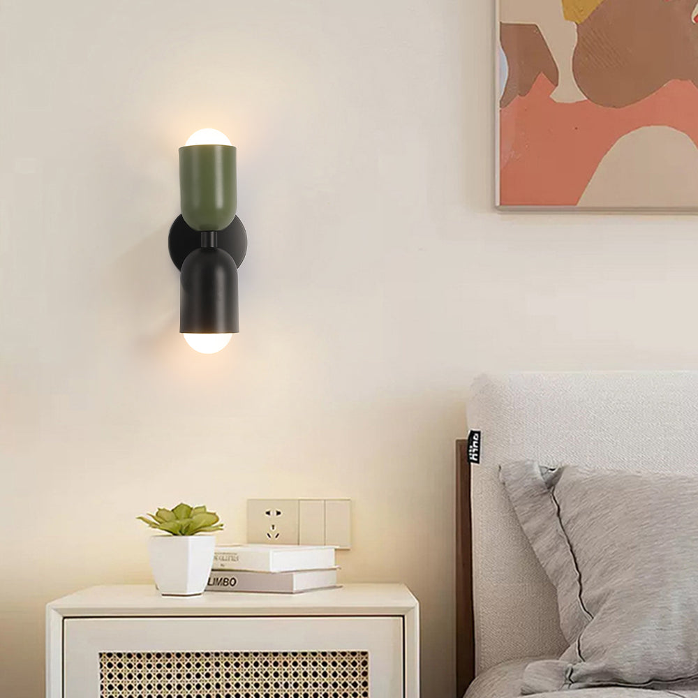 Morandi Moderne LED-Wandleuchte 2-flammig Schwarz Innen/Flur Metall