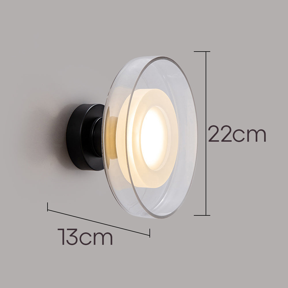 Schalenform Glas LED Wandleuchte - Elegante Wandleuchte für den Innenbereich im Schlafzimmer und Wohnzimmer