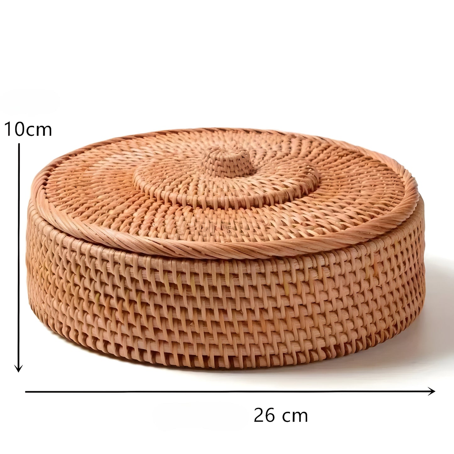 Garduru Basket - Handgefertigte Rattan Aufbewahrungsbox mit Deckel