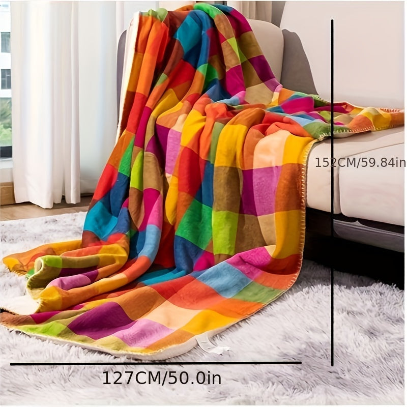 Umkehrbare Kuscheldecke mit modernem Muster für Zuhause und Bürogebrauch