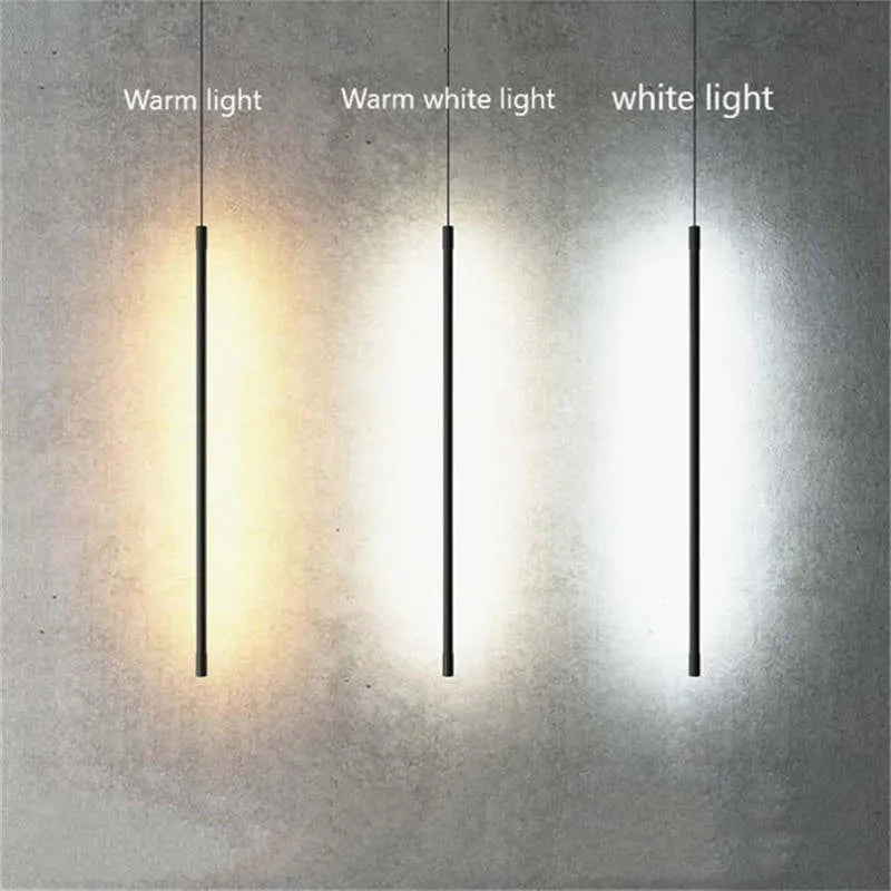 Pendelleuchte Slim Schwarz Metall Schlafzimmerlampe