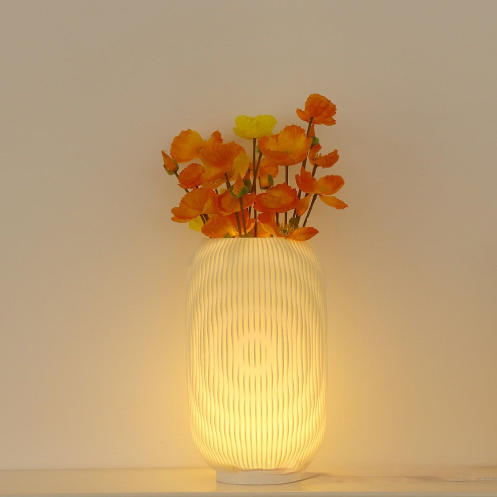 3D gedruckte Vase und Nachtlampe