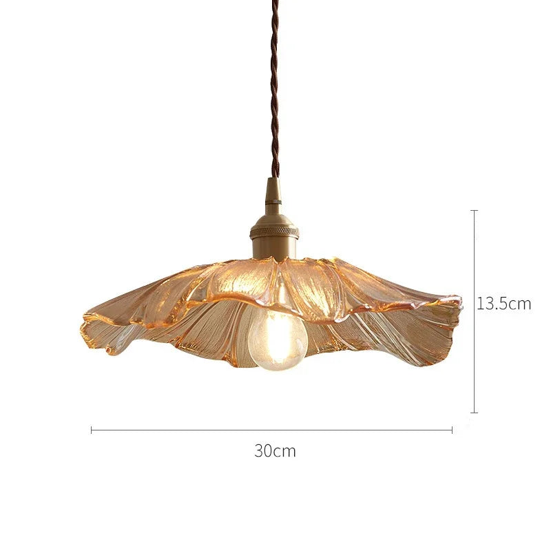 RoyaleGlow Charmante Vintage Blumen Glas Pendelleuchte – Elegante Beleuchtung für Zuhause & Essbereich