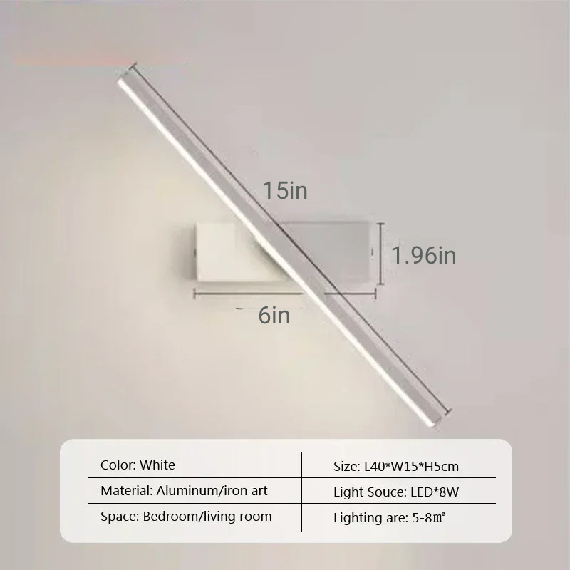 Drehbare Aluminium LED Badezimmer Spiegel Licht Wandmontierte Schminklampe