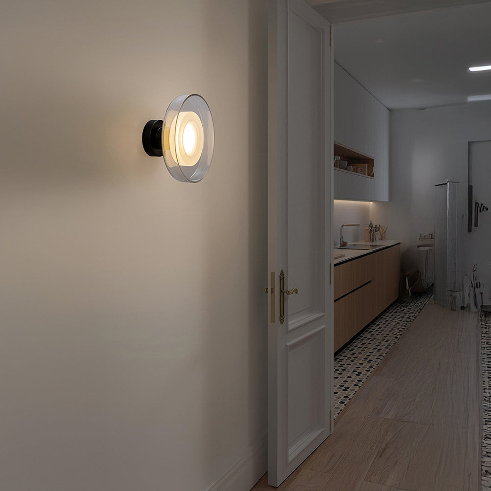 Schalenform Glas LED Wandleuchte - Elegante Wandleuchte für den Innenbereich im Schlafzimmer und Wohnzimmer