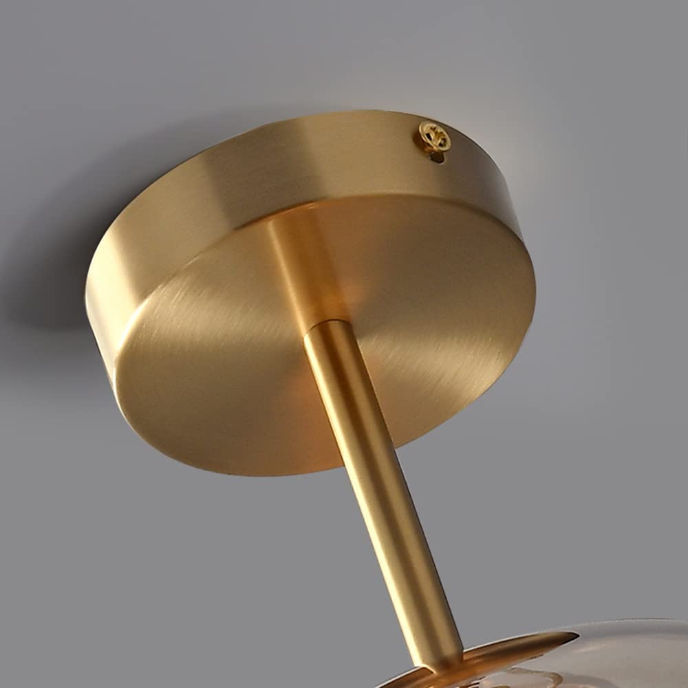 Royallure Kupferglas Semi Flush Mount Deckenleuchte - Vintage Charme & Moderne Eleganz