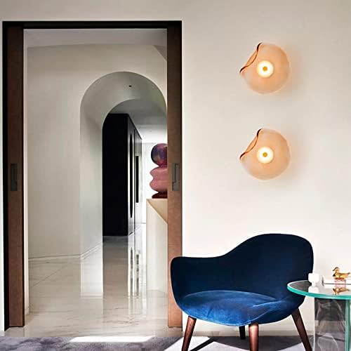 Moderne Wandleuchte aus amberfarbenem Glas - Elegante und funktionale LED-Beleuchtung