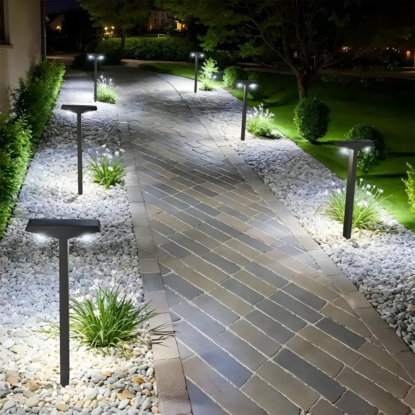 4er Set Solar Gartenleuchten für Außenbereich – Energieeffiziente Beleuchtung für Terrasse und Garten