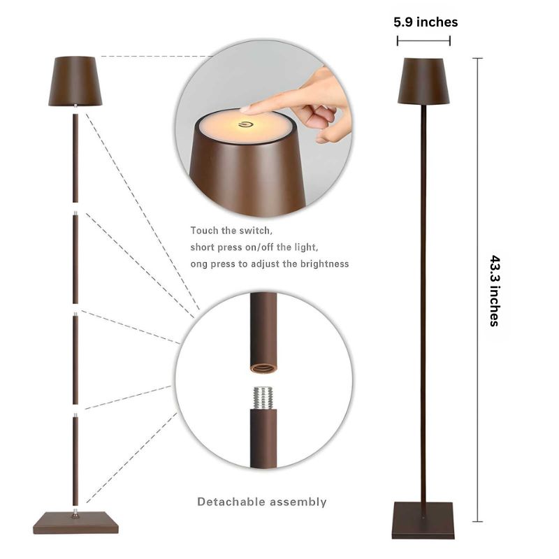 Royaleva Kabellose Stehlampe – Elegante Moderne Wasserdichte LED-Beleuchtung für Zuhause & Büro