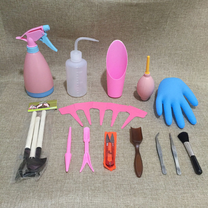Sukkulentengarten-Werkzeug-Set mit Sprühflasche und Zubehör