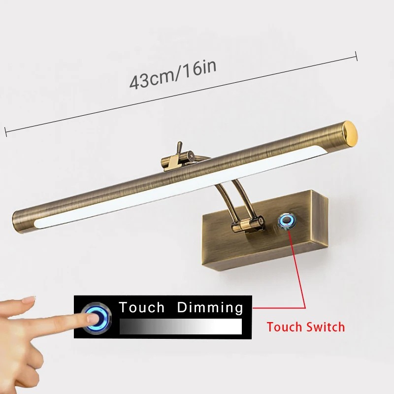 Nordic Touch Dimmerschalter Spiegel Wandlampe Sensor Wandlicht
