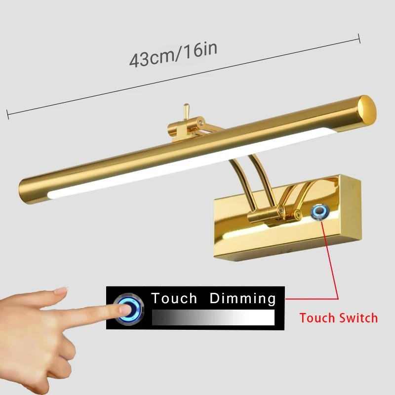 Nordic Touch Dimmerschalter Spiegel Wandlampe Sensor Wandlicht