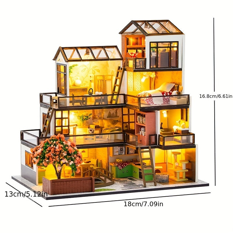 Lichtnest Miniaturhaus - Kreativer Bauspaß für jeden Hobbyisten