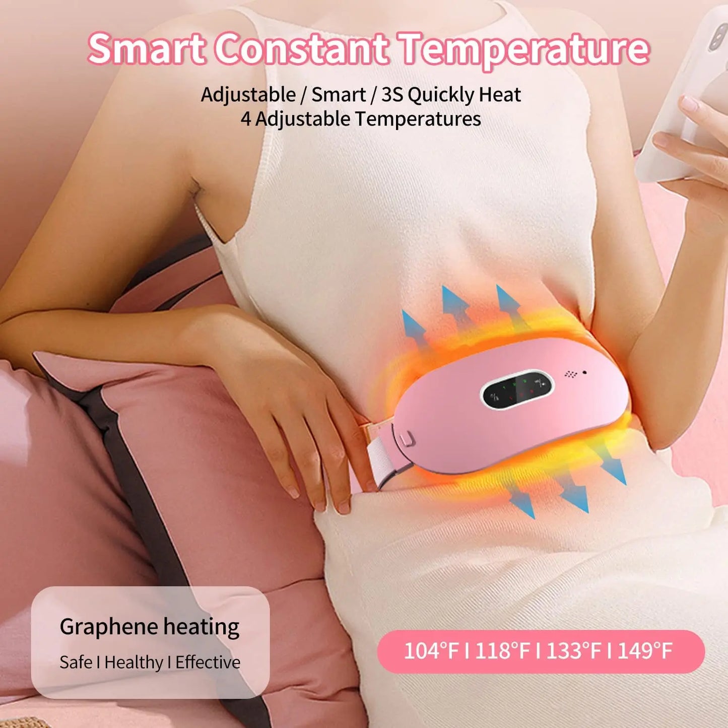EaseFlow - Menstruationsheizdecke mit Vibrationsmassage