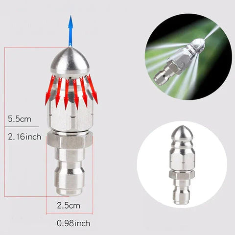 Royaleva Hochdruckreiniger Abfluss Jetter Düse mit 1/4'' Schnellverbinder