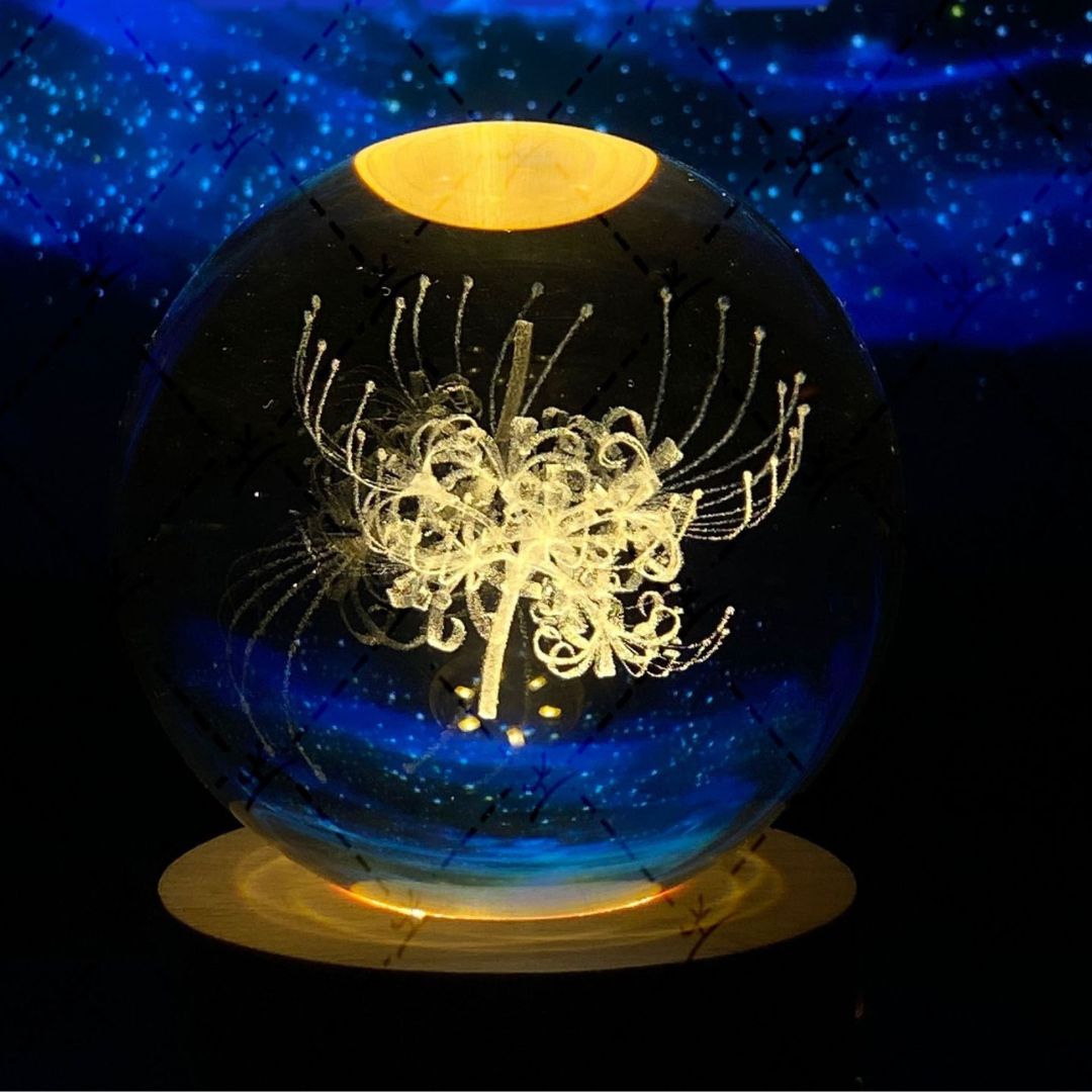Leuchtende Mond Kristallkugel