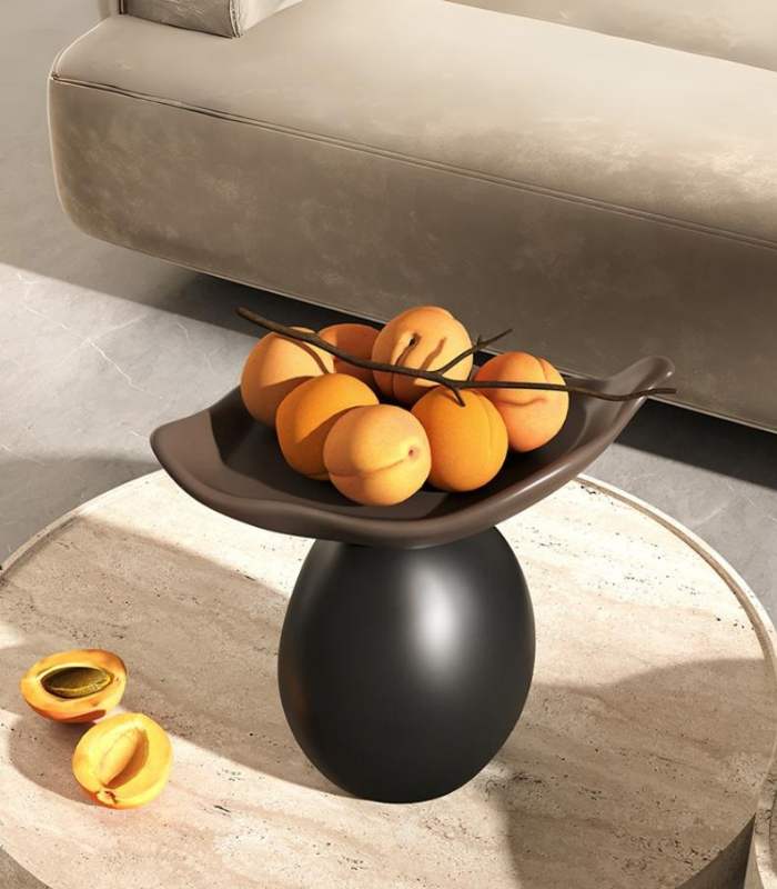Moderne Harz Dekorative Obstschale - Elegantes Wohnkultur-Mittelstück 27,5 cm