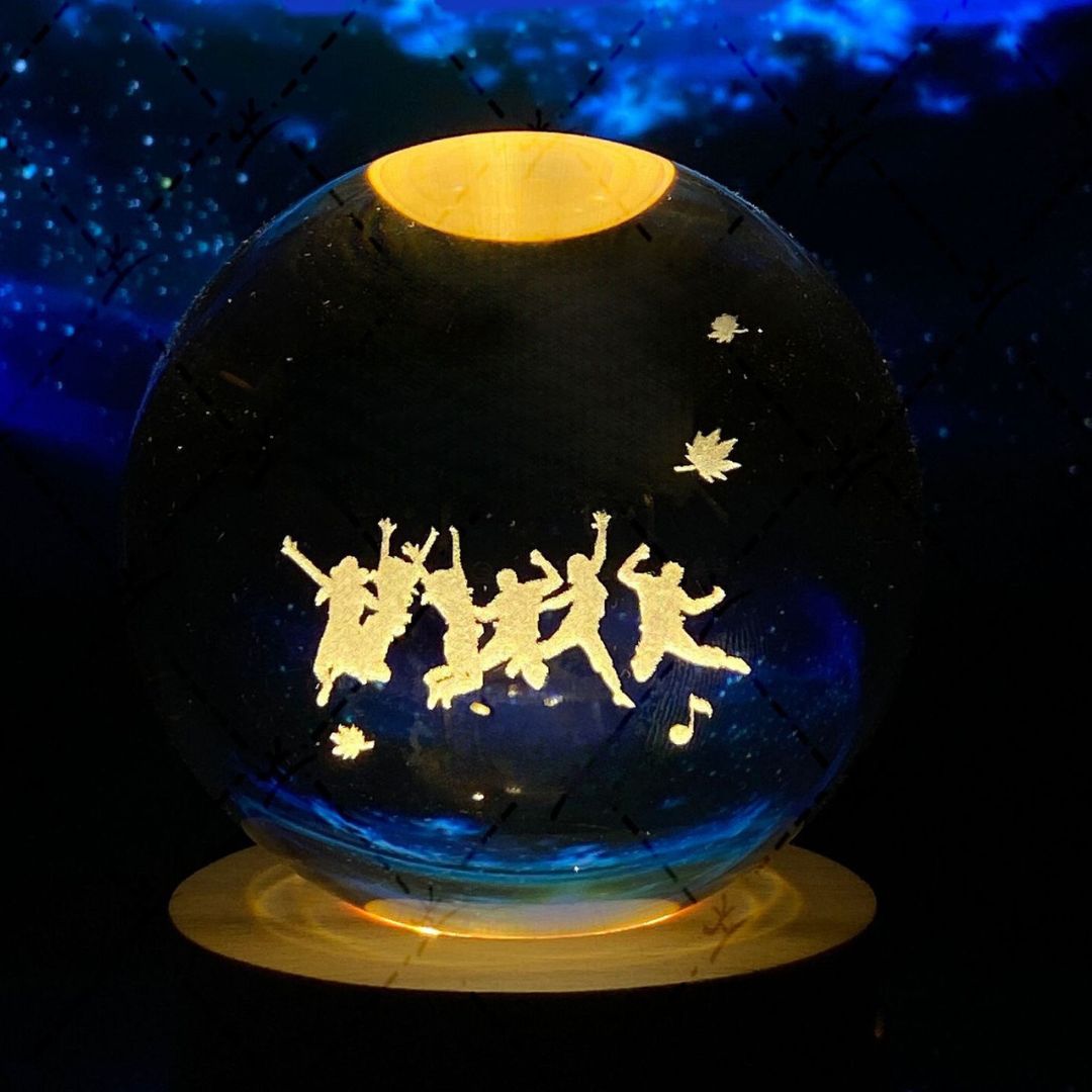 Leuchtende Mond Kristallkugel