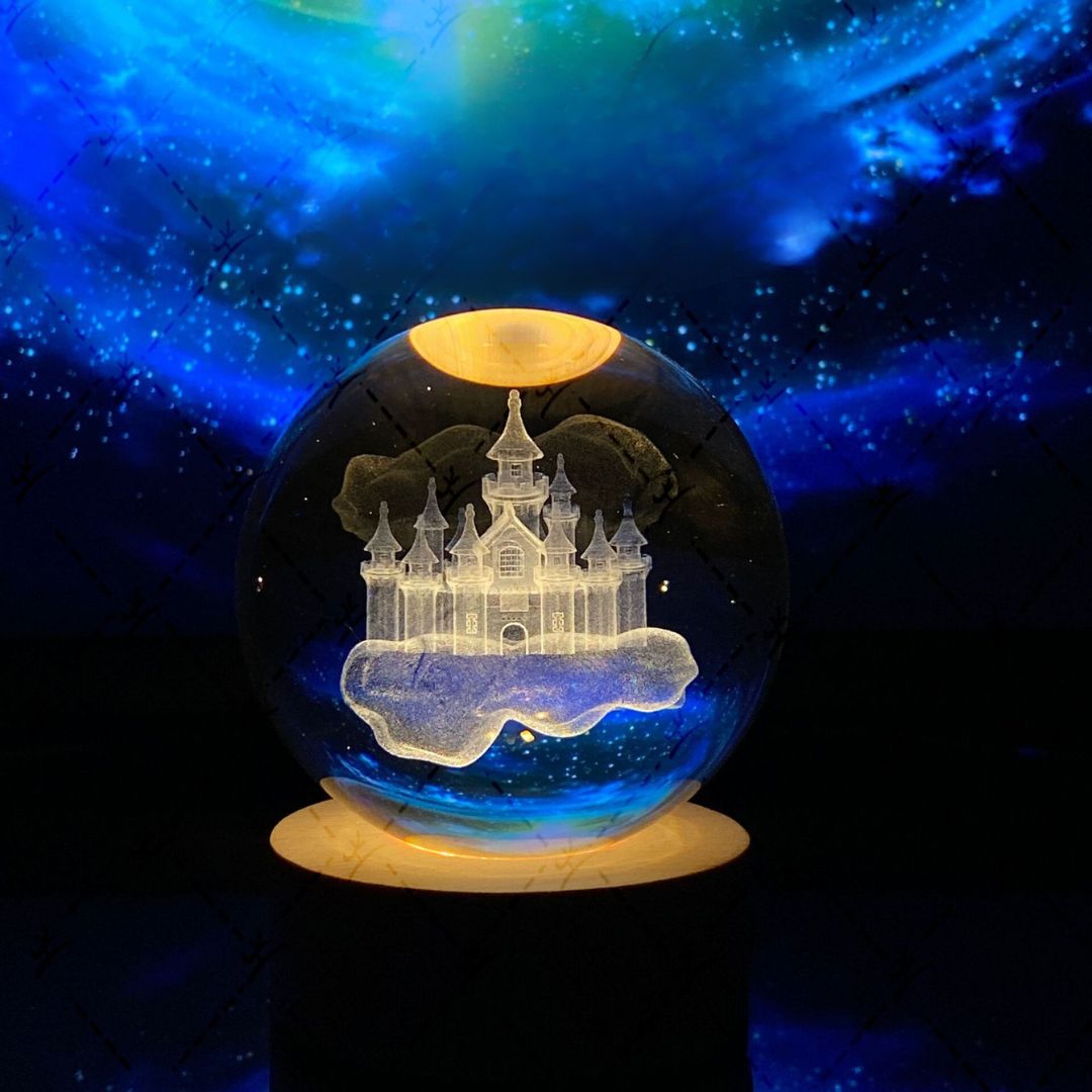 Leuchtende Mond Kristallkugel