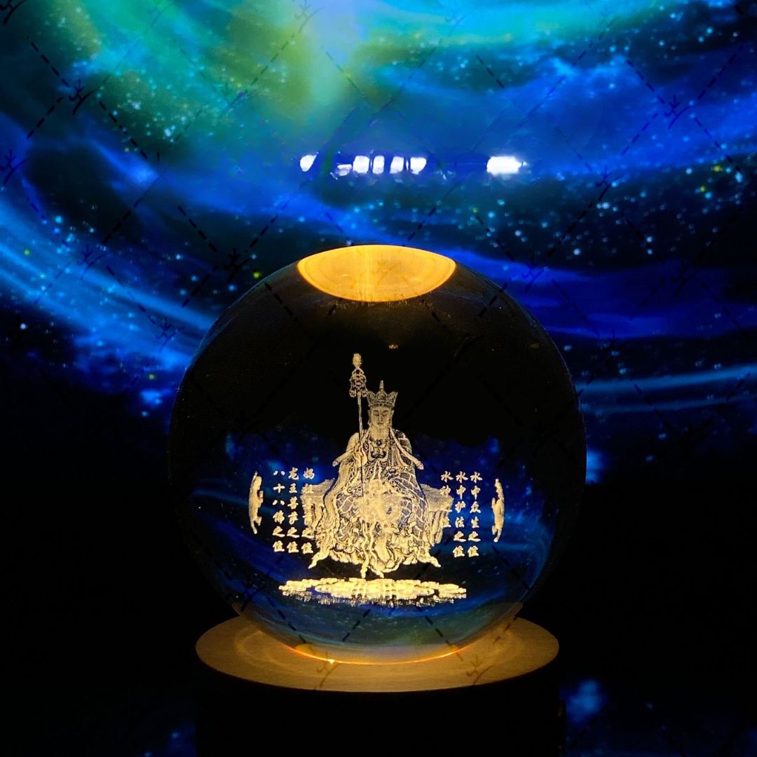 Leuchtende Mond Kristallkugel
